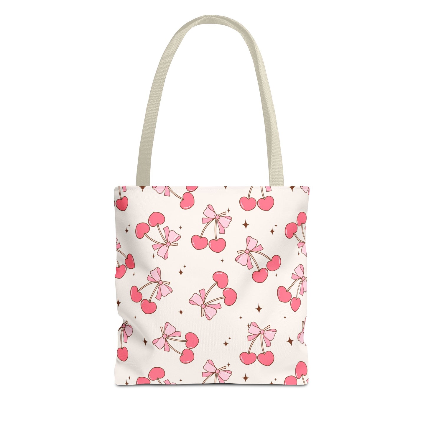 Charming Cherry Print Tote Bag