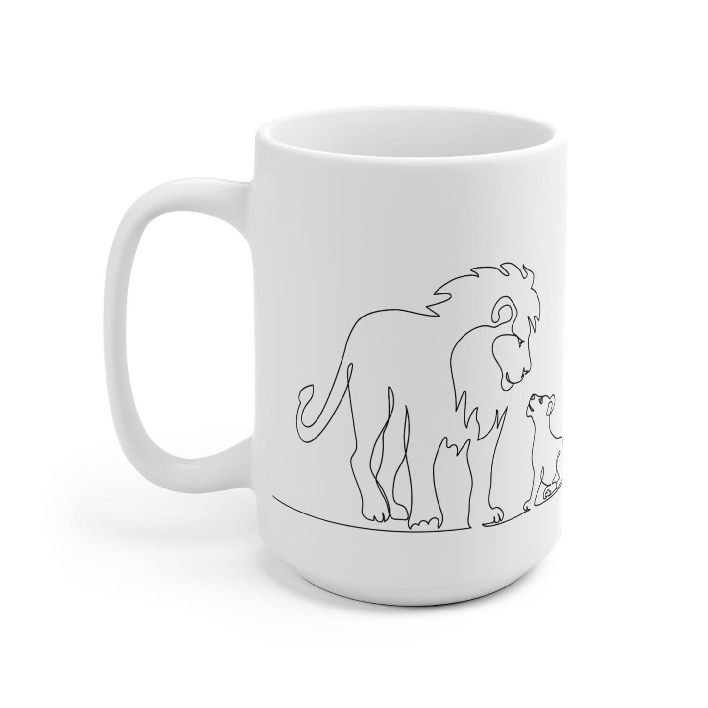 Ceramic Mug for Dad „Lion&Cub”