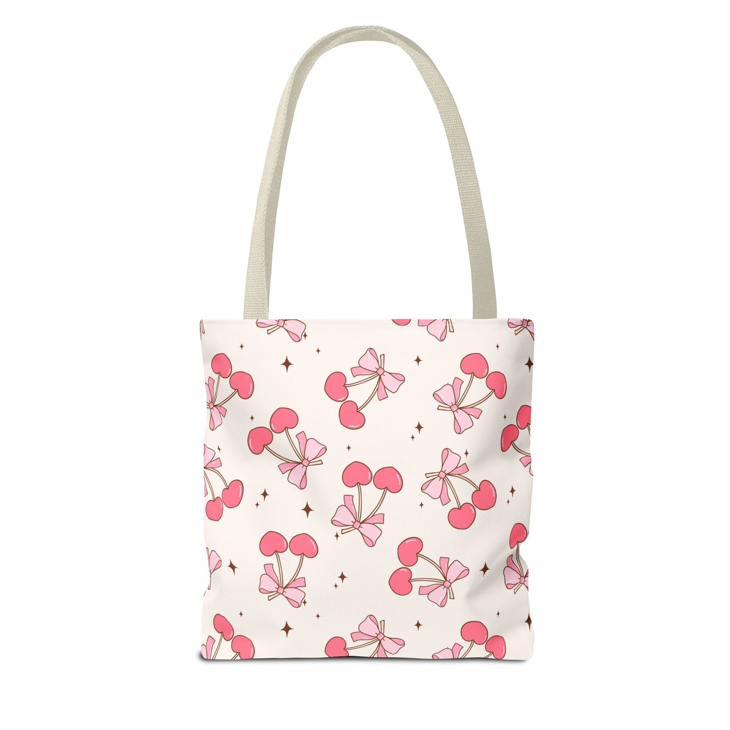 Charming Cherry Print Tote Bag