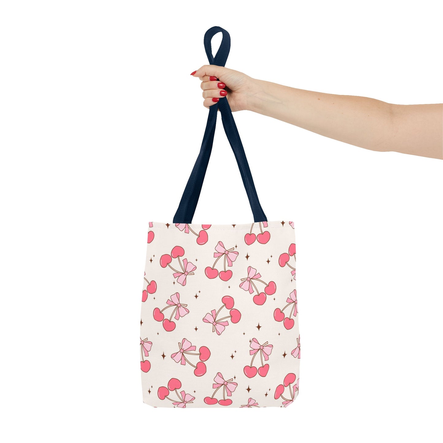 Charming Cherry Print Tote Bag