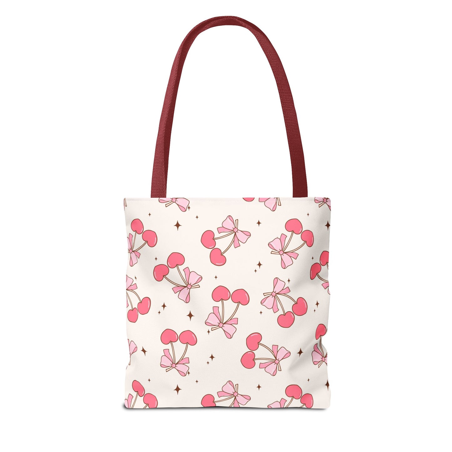 Charming Cherry Print Tote Bag