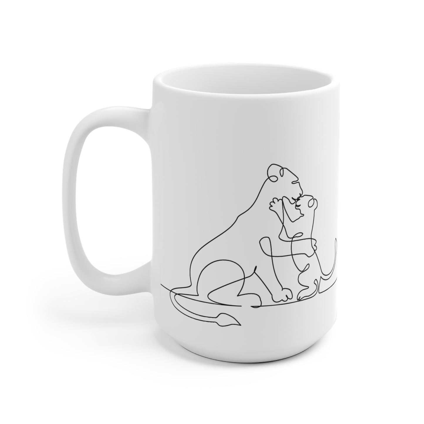 Ceramic Mug for Mom „Lion&Cub”