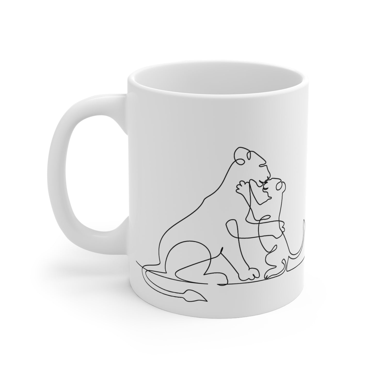 Ceramic Mug for Mom „Lion&Cub”