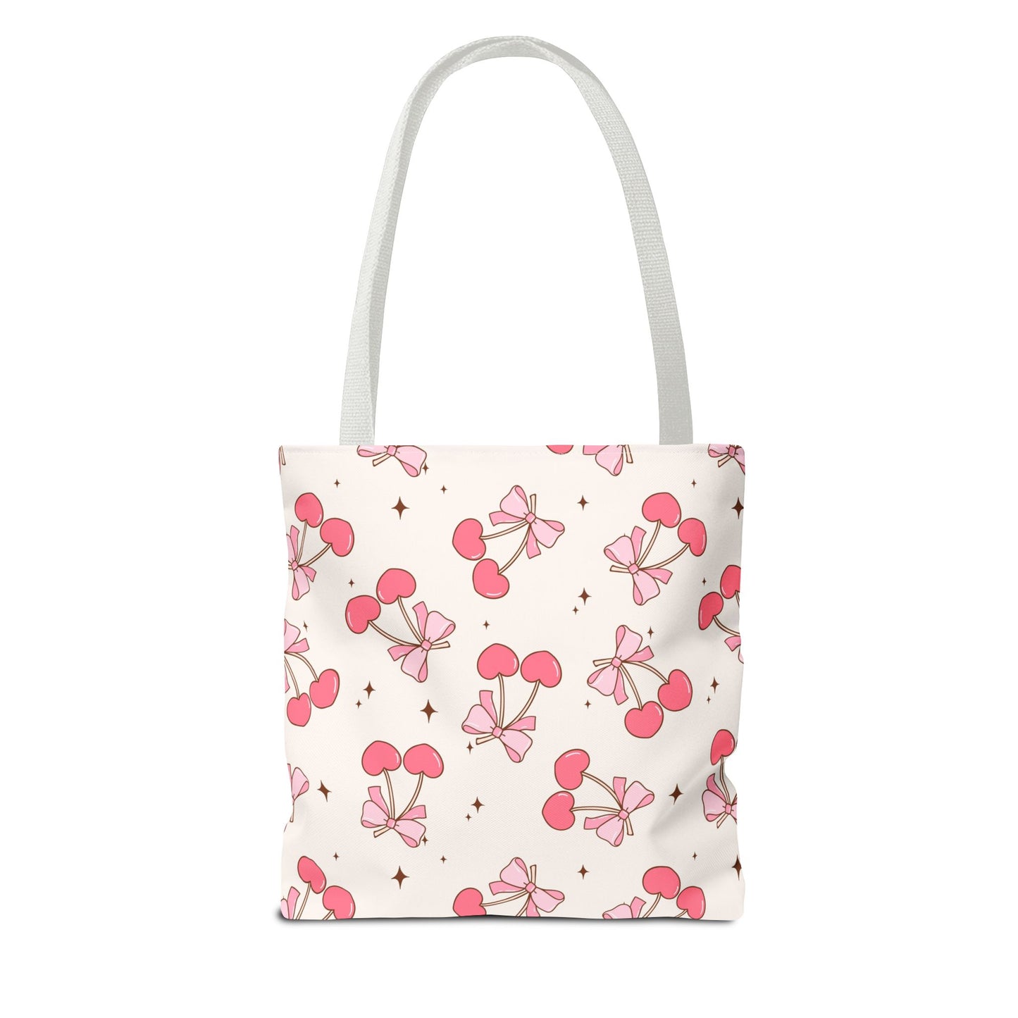 Charming Cherry Print Tote Bag