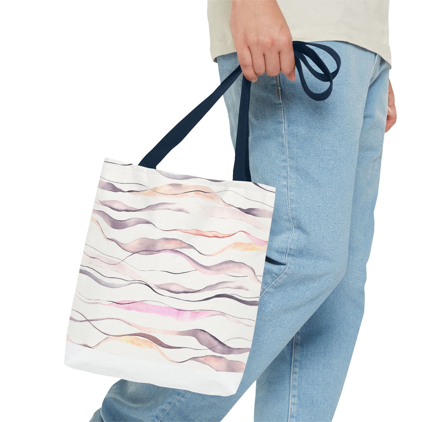 Elegant Abstract Wave Tote Bag