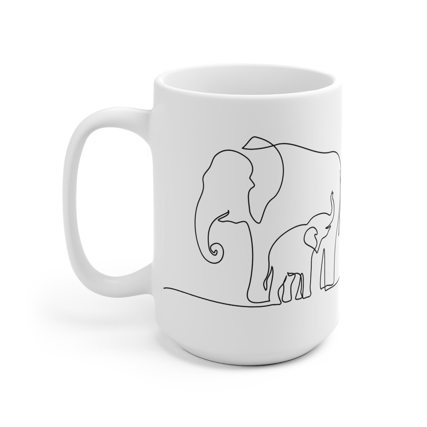 Ceramic Mug for Mom „Elephants”