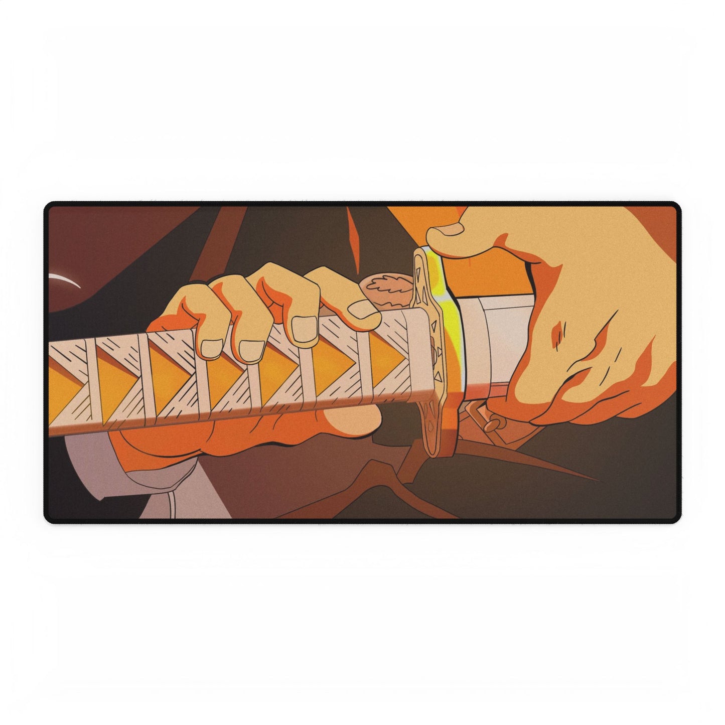 Anime Desk Mat - Japanese Demon Slayer Katana Design